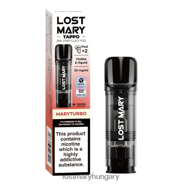 elveszett mary tappo előretöltött hüvelyek - 20 mg - 2 db maryturbo 82D8JT185 -LOST MARY Vape Flavors